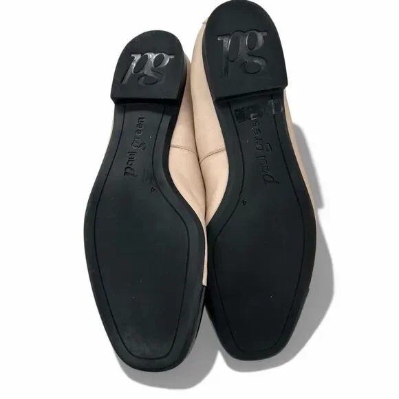 Paul Green $398 Leather 1000 Ballet Flat Black Biscuit Bow Cap Toe Women AU 4 - Picture 12 of 15
